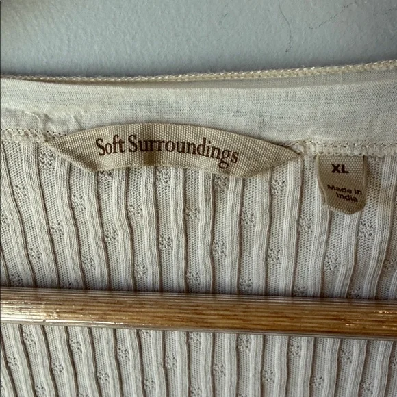 Soft Surroundings Fairy Cottagecore Roma Ribbed Tee - Picture 5 of 9